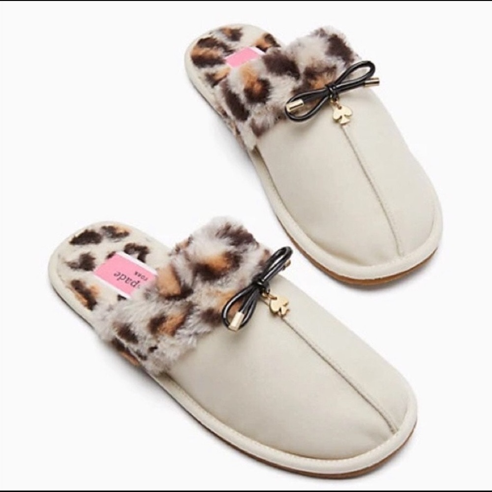 Kate Spade Slippers Leopard Print size 6